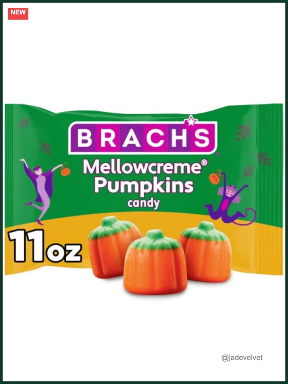 Brach's Pumpkin Mellowcremes Halloween Candy 11 oz Bag, Gluten Free Honey Flavor